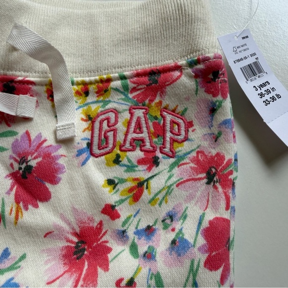 NWT GAP Kids Floral Print Joggers - Picture 4 of 7